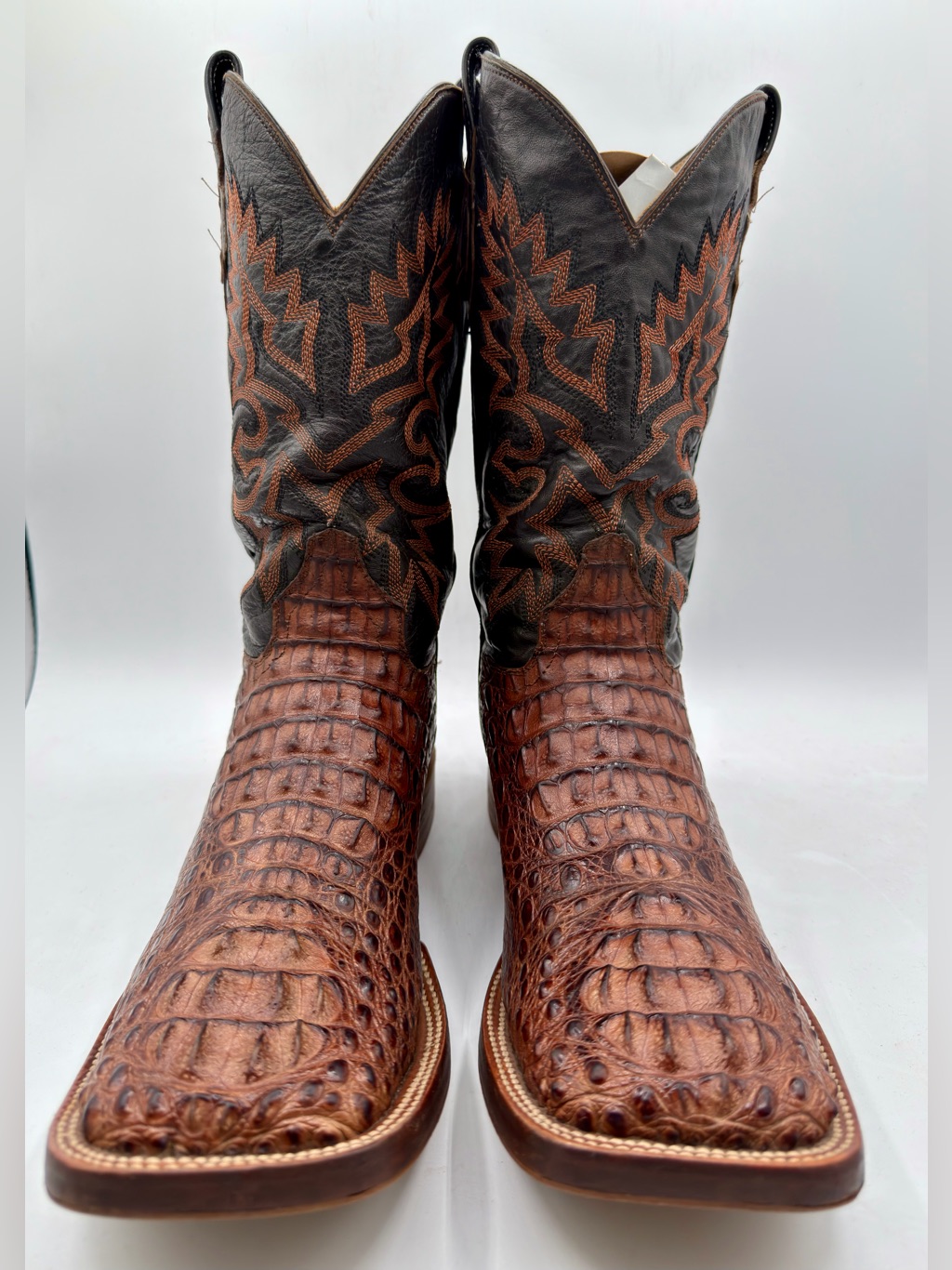 PreOwned Mens Authentic Head Cut Caiman Boots Made By Ranchers Co Size 95d